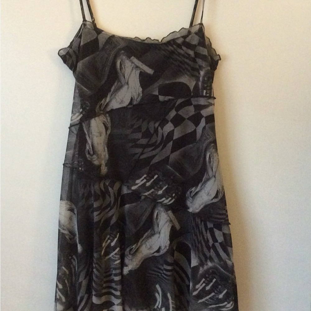 Urban Outfitters Black and Gray Mini Dress